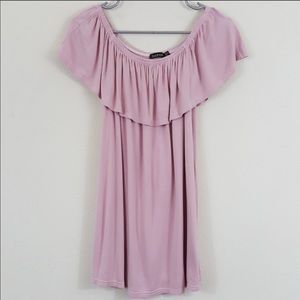 ⚫️BooHoo Pink Ruffle Top